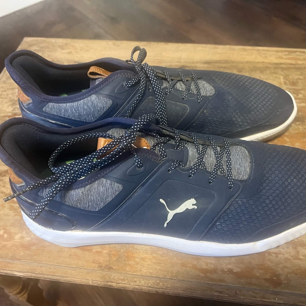 Puma Dark Blue Athletic Shoes with White Accents